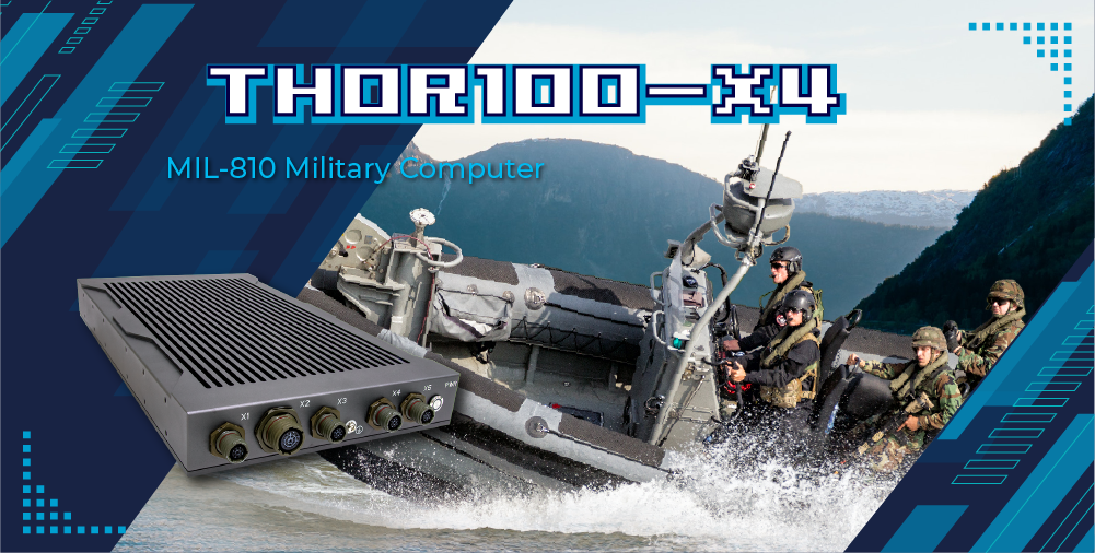 THOR100-X4 1U Half Size Rugged Mission MIL-STD 810 Military Computer, Ready to Handle Harsh Environment