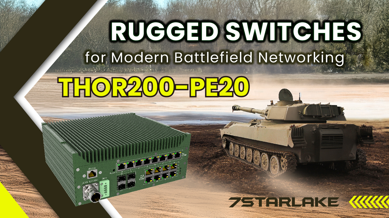 7STARLAKE 2U Rugged Military Switches