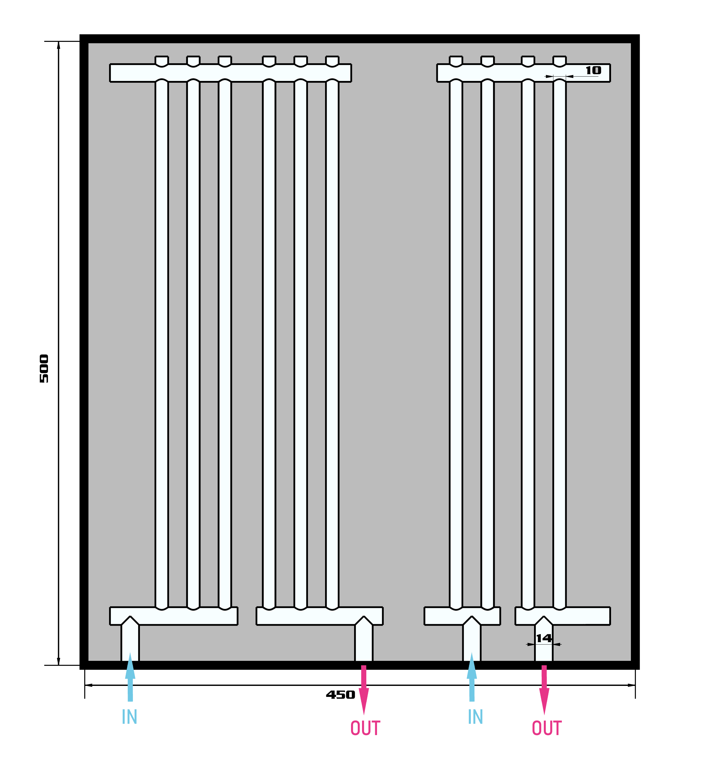 10 pass gun drilled plate