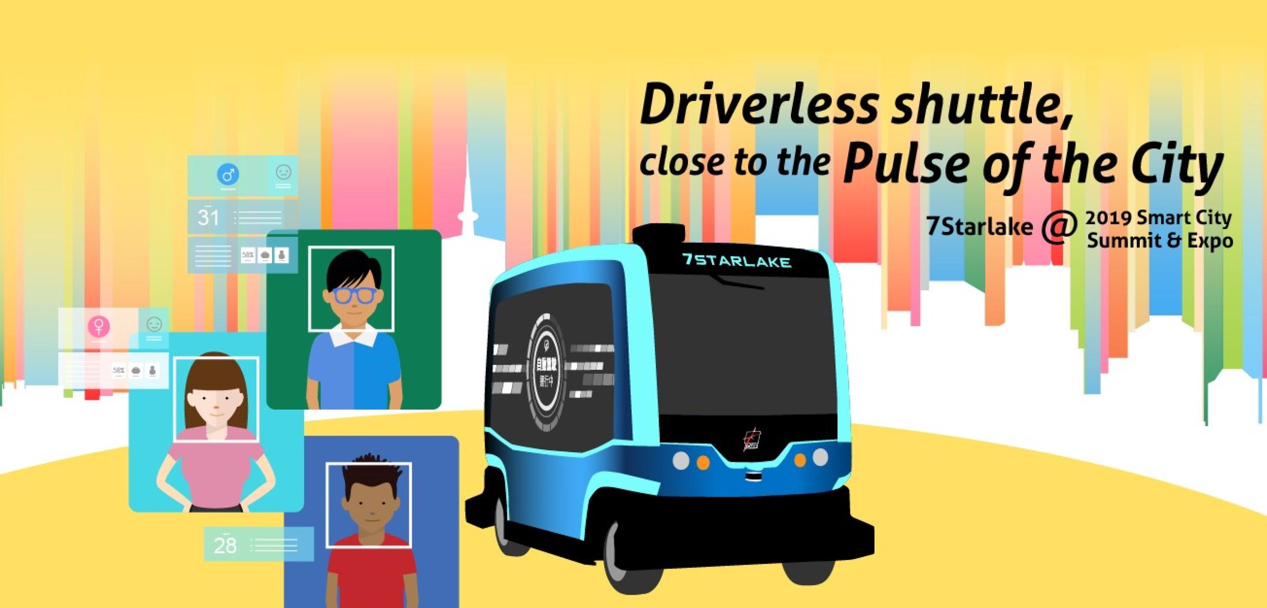 Driverless shuttle, close to the Pulse of the City